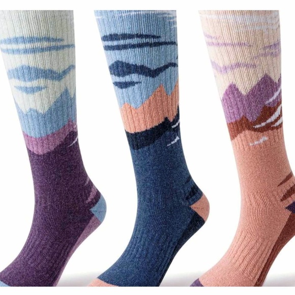 3 Pr Merino Wool Knee Socks Medium - Picture 1 of 5